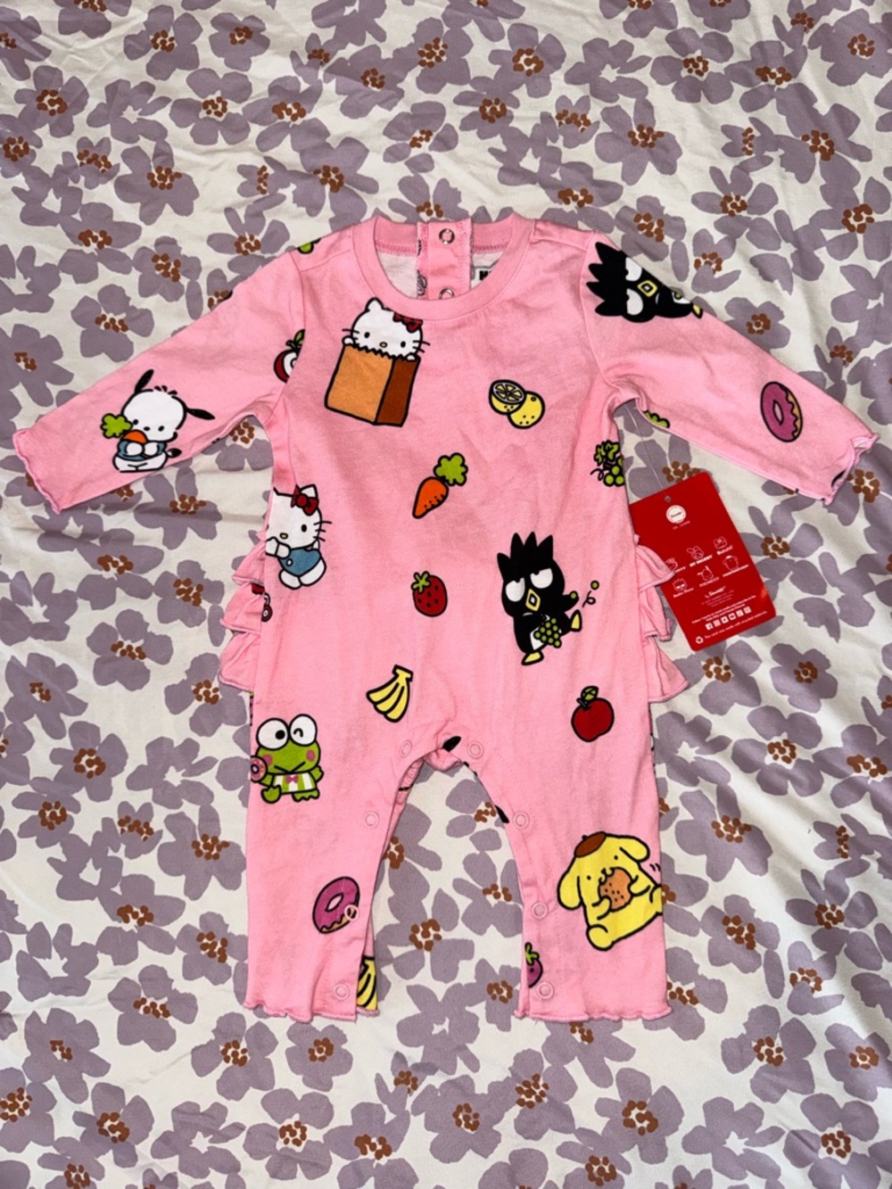 Hello Kitty Pink Ruffled Sanrio Character Footie